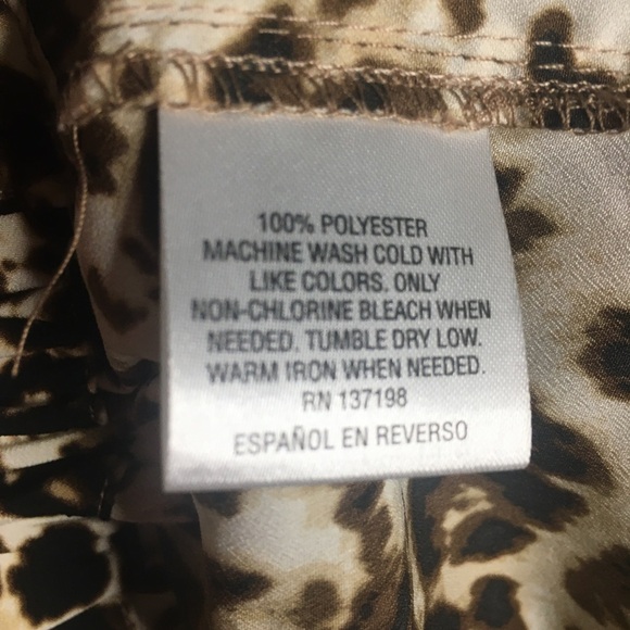 Thalia Sodi Leopard Wide Leg Flowy Relaxed Fit Pleated Pants XS Extra Small - Picture 5 of 12